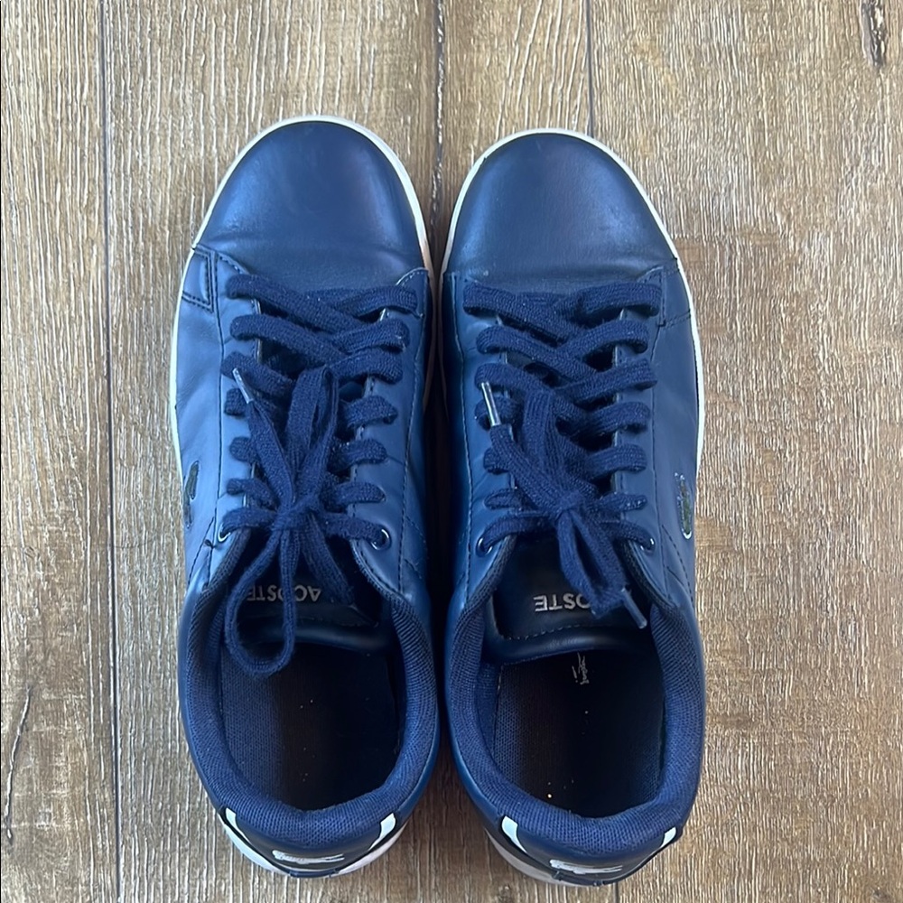 Lacoste Blue Minimalist Sneakers with White Soles